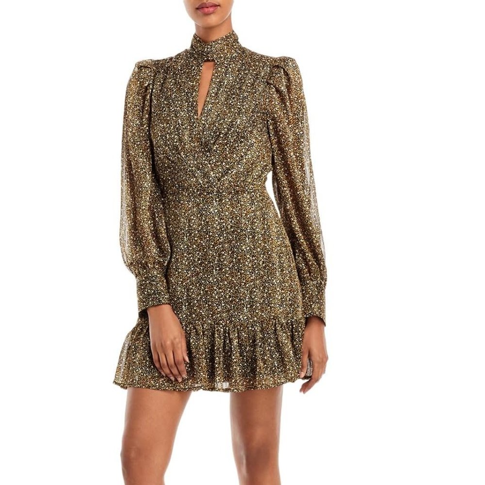 NWT AQUA BRAND PEBBLE PRINT KEYHOLE DRESS